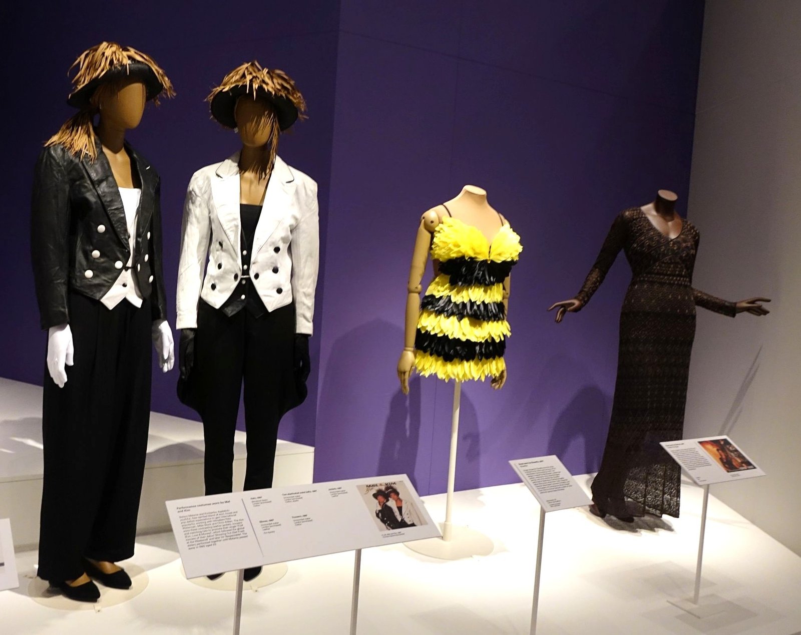 Stage outfits for Mel & Kim (1987), Rowetta (2017) and Des'ree (1997)