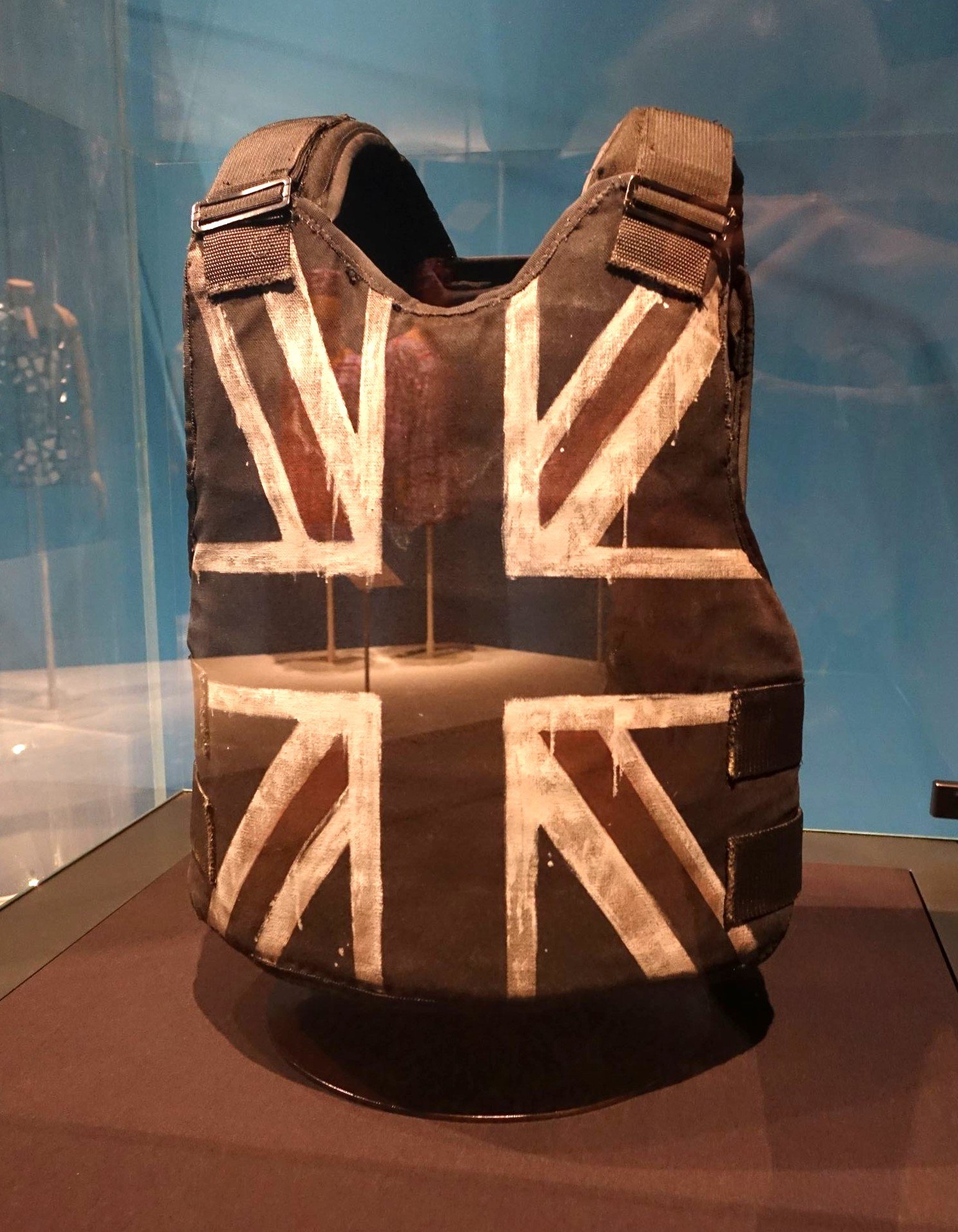 Stormzy's stab vest, painted by Banksy 2019